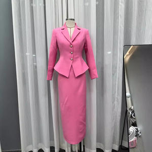 Женский костюм из двух предметов, пиджак и юбки, комплект из двух предметов, 2025 одежда для офиса на заказ - Product Image 2