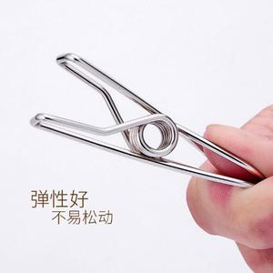 Pinces à linge en acier inoxydable, forme rectangulaire, antirouille, pour vêtements et buanderie - Product Image 4