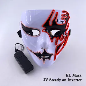 Maschera in Plastica <span class=keywords><strong>per</strong></span> Cosplay Horror in Diversi Stili, Dipinta <span class=keywords><strong>a</strong></span> Mano, Maschera Integrale Luminosa al Neon Lampeggiante <span class=keywords><strong>per</strong></span> Halloween e Notti Oscuri - Product Image 6