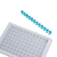 Plaque Elisa 96 puits en gros plaque Elisa détachable transparente PS à fond plat