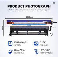 Printer eco otomatis 3.2m dengan 4 nozel Printer inkjet untuk mesin cetak terpal stiker spanduk