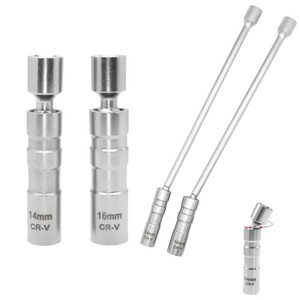 14mm 16mm Manyetik Buji Soketi İnce Duvarlı 360 Derece Döner 3/8 İnç Sürücü CRV Çelik Uzatılmış Uzun Menzilli Oto Tamir Aleti - Product Image 1