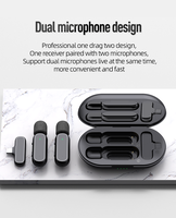 2024 diskon besar K61 mikrofon ganda 2 mikrofon portabel Audio Video kerah Lapel Clip-on mikrofon Lavalier nirkabel pengurang kebisingan
