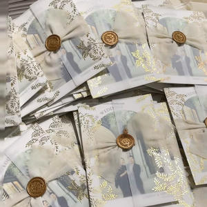 Papier vélin translucide élégant de qualité supérieure pour les invitations de mariage Logo personnalisable estampage RSVP - Product Image 4