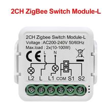 Module d'interrupteur intelligent Zigbee Mini 240V AC, pas de fil neutre requis, contrôle bidirectionnel, compatible 1/2/3/4 gangs, Alexa et Google Home