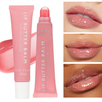 Rouge à lèvres liquide végétalien biologique à marque privée OEM avec baume à lèvres personnalisable au beurre et aux peptides
