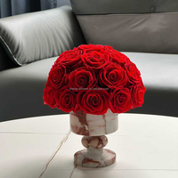 Rose naturelle préservée de qualité A, véritable fleur séchée, rose éternelle faite à la main, décoration de table pour Noël, cadeau pour la fête des mères