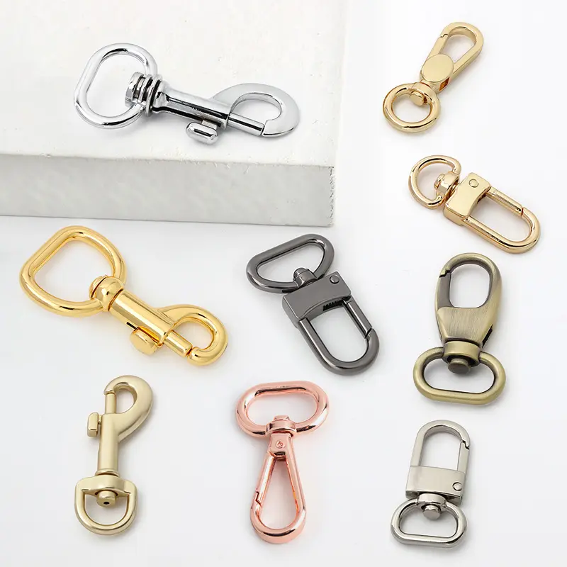 Wholesale 25mm Metal Gold Black Color Trigger Leash Claw Hook Key Lobster Clasp Swivel G Snap Hooks Buckle For Purse/Handbags