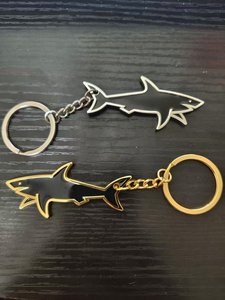 2026 New Blnieece Luxury Aluminum Alloy <b>Car</b> Luggage Zipper Paul and Shark Custom Metal Keychain Charm Black/Golden <b>Polished</b> - Product Image 2