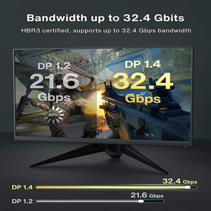 Cable Trenzado de Nailon 1.4, <span class=keywords><strong>DP</strong></span> a <span class=keywords><strong>DP</strong></span>, 16K 8K 4K <span class=keywords><strong>144hz</strong></span> 165hz HD, Cable <span class=keywords><strong>HDMI</strong></span> a <span class=keywords><strong>DP</strong></span> para Video, PC, Laptop, TV - Product Image 4