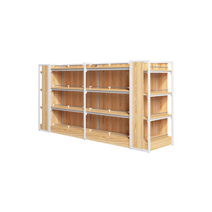 Étagères à livres en bois et en acier personnalisées pour les rayons des épiceries et des supermarchés - Product Image 2