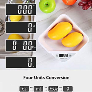 J&R Wasserfeste Küchenwaage 5 kg Digitale Lebensmittelwaage mit Großer Schüssel - Product Image 5