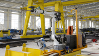 Structure en acier pour entrepôt industriel, atelier de fabrication, stockage d'équipements, bâtiment de production