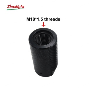 M18x1.5 Female G1/2-14 <b>Threads</b> Aluminum Alloy Black Adapter CO2 HPA Converter Regulator Valve Fittings 0.105kg OEM Customizable - Product Image 1
