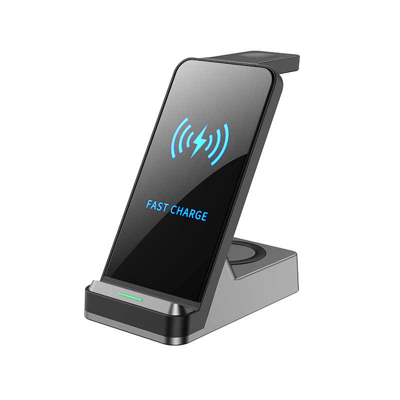 Многофункциональные наушники для мобильного телефона 15 Вт Быстрая зарядка 12 В 3 в 1 Беспроводное зарядное устройство Подставка для apple watch