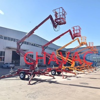 Fruitpluklift, aanhangwagen gemonteerde spinnenlift, kersenplukker, hydraulische kraan, telescopische hoogwerker, 8m