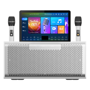 Sistema <span class=keywords><strong>de</strong></span> <span class=keywords><strong>Karaoke</strong></span> Profesional Android Todo en Uno para Cine en Casa 2025, 2 Micrófonos Inalámbricos, <span class=keywords><strong>Pantalla</strong></span> Táctil <span class=keywords><strong>de</strong></span> 10.1 Pulgadas, 64 GB <span class=keywords><strong>de</strong></span> Almacenamiento, Sonido - Product Image 1