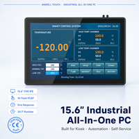 PC industriel tout-en-un avec écran tactile de 15,6 pouces pour HMI, kiosque, affichage numérique et contrôle d'usine en libre-service