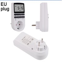 Enchufe de Reino Unido, temporizador Digital, enchufe eléctrico programable, temporizador, interruptor para luz B y más con pantalla Lcd grande