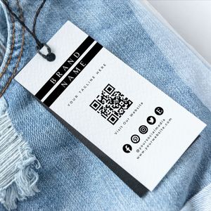Étiquettes de vêtements écologiques personnalisées avec code QR, RFID intelligent et étiquettes de marque NFC, adaptées aux vêtements et accessoires. - Product Image 3