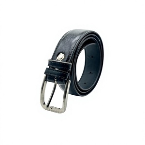 Ceinture formelle pour homme en cuir de vache véritable fait main, design carré avec ardillon en acier, écologique, vintage, BS INTERNATIONAL, qualité supérieure, OEM ODM - Product Image 4