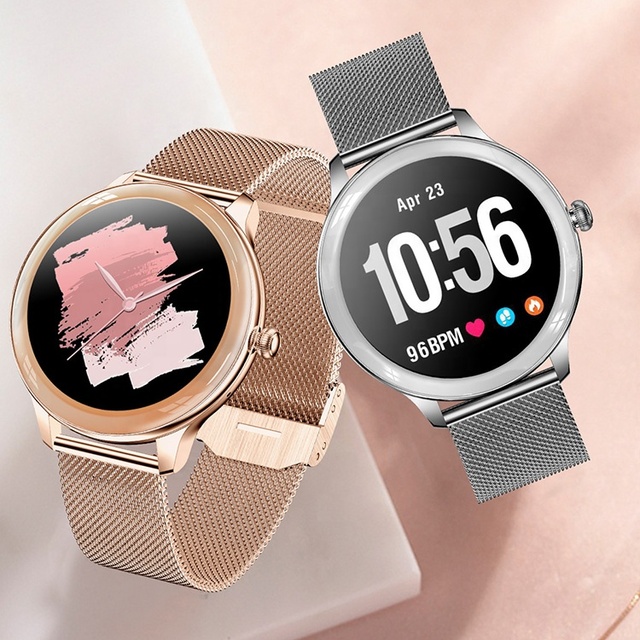 V33 Sport IP67 Waterproof Wireless Charging Call NFC Stainless Steel Round for Android Fashion Smart Watches for Women