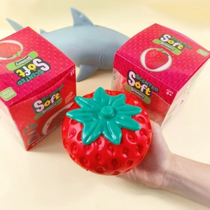 Watermelon <b>Bead</b> Filling Squeeze Ball Soft Slow Rebound Sensory Fidget Toy Fruit Pressure Ball Factory Wholesale - Product Image 2
