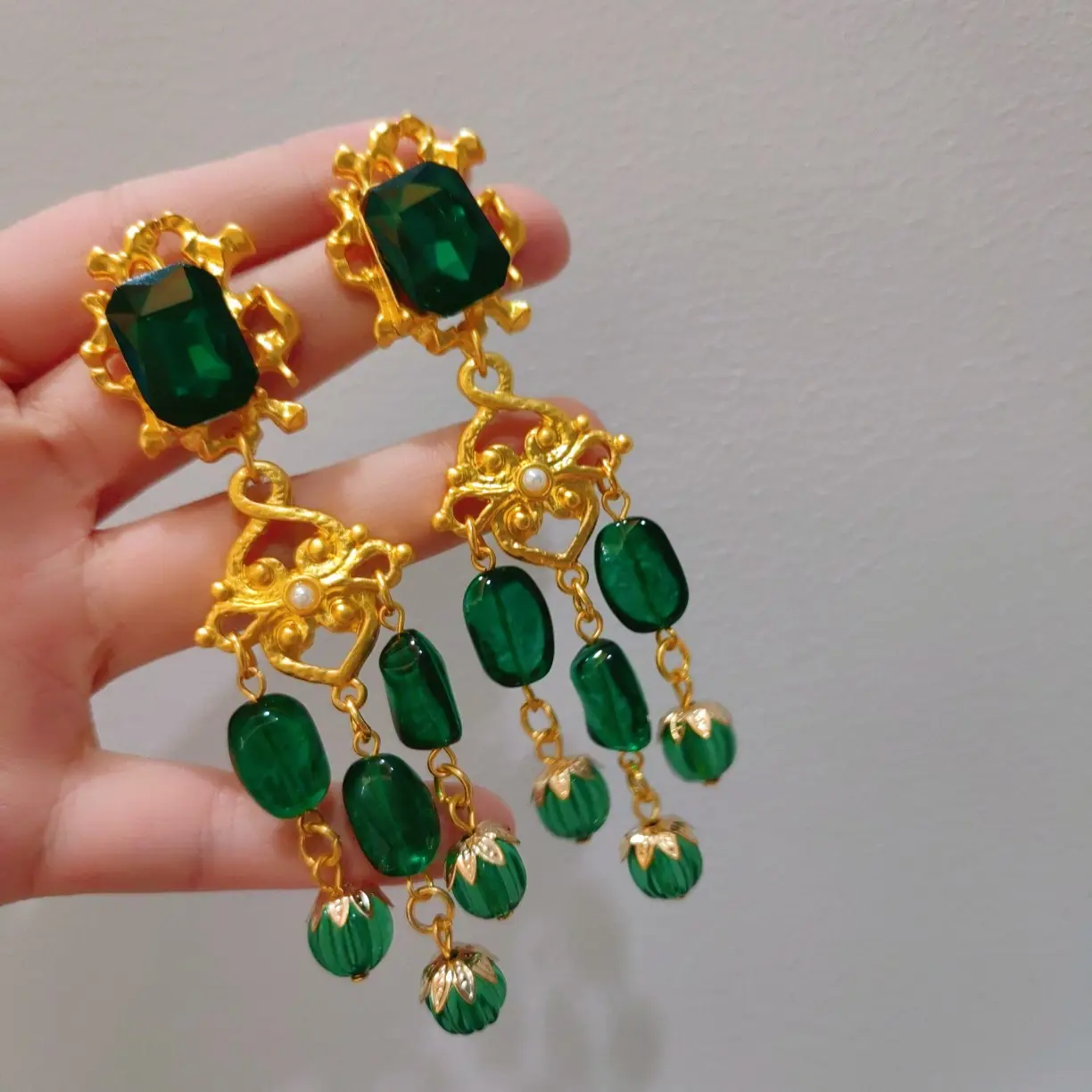 Moda trendy lüks elmas yeşil oniks el yapımı gümüş yuvarlak çember küpe 925 kulak damızlık
