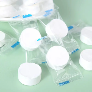 Handuk terkompresi Mini, handuk wajah sekali pakai, handuk terkompresi tangan, handuk berkemah portabel dikompresi, Tisu koin 100 buah - Product Image 2