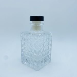 Frascos Difusores de Vidrio Cuadrados Transparentes de 100 ml con Logotipo Personalizado, Recipientes para Aceites Esenciales con Tapa de Corcho, Repuesto para Difusor de Varillas - Product Image 2