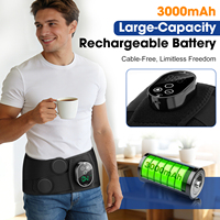 Ceinture chauffante portable sans fil pour les hanches, rechargeable par USB, compresse chaude vibrante, masseur de la taille et des hanches