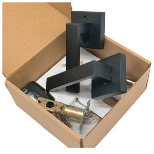 מודרני מדלת חומרה שחור דלת ידית להגדיר אופנה בריא סגסוגת אבץ בריא פרטיות המעבר dummy הרמה מנעול <span class=keywords><strong>tubular</strong></span> - Product Image 4