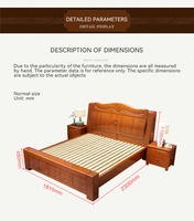 Lit King Size en Bois de Pin Massif de Style Chinois Neuf et Pas Cher, Vente Directe d'Usine, Lit Double Queen Size 1,8m, Lit 1,5m, Meubles de Rangement pour Chambre à Coucher