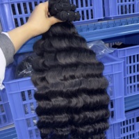 Оптовые поставки 100% натуральных индийских волос Deep Curly: пучки из волос одного донора, необработанные, с естественной волной, без химической обработки, для создания прически Body Wave
