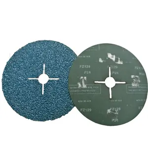 SATC 7" Inch 24PCS 180mm Abrasive Disc Full Resin Bonded Vulcanized Fiber Backing Fiber Disc