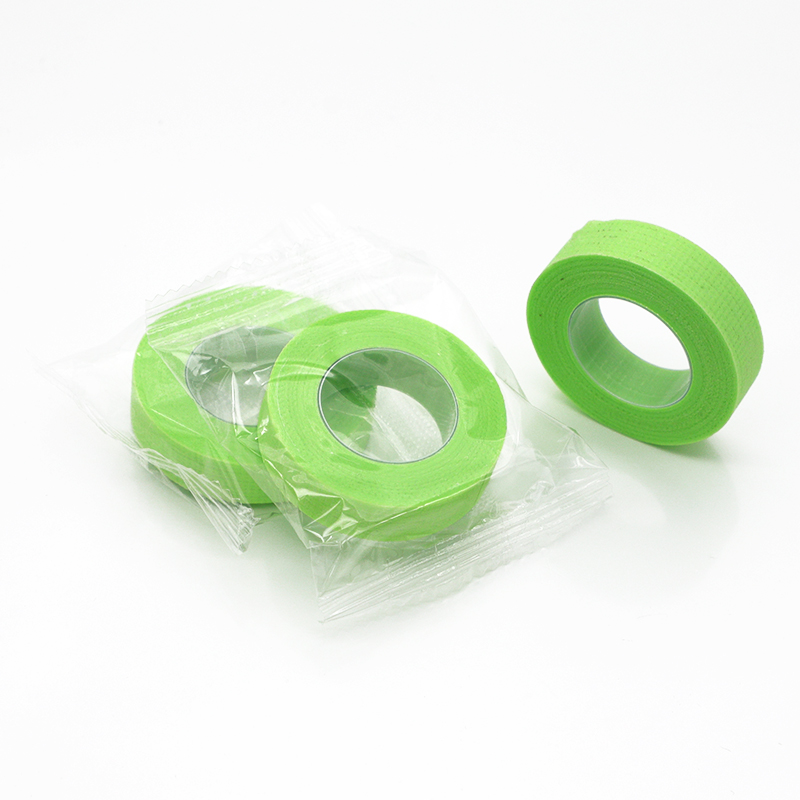 Оптовая продажа, дышащая Нетканая клейкая лента для наращивания ресниц, медицинская зеленая/Розовая лента для наращивания ресниц