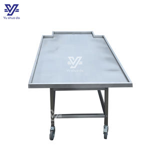 मानवीकरण डिजाइन चिकित्सा डिसेटिंग ट्रॉली और मोर्चरी कार्ट 304 स्टेनलेस स्टील 150 किलोग्राम क्षमता युसुओडा ब्रांड - Product Image 3