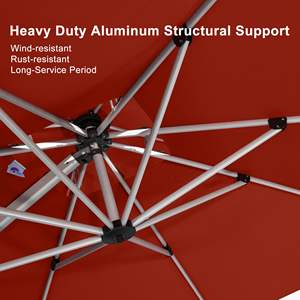Sombrilla de Patio para Exteriores, Parasol para Cafetería, Restaurante, Terraza, Resistente al Viento, Sombrilla Cantilever Roma con <span class=keywords><strong>Base</strong></span> Giratoria - Product Image 4
