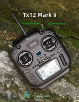   Radiocommande TX12 MKII 16 canaux avec gimbals à effet Hall ELRS CC2500 EdgeTX OpenTX pour UAV longue portée