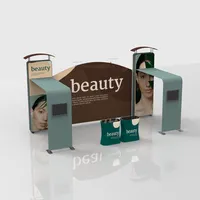 3-4 Hari Waktu Penyelesaian Desain Unik 10x20ft Perdagangan Acara Display Booth untuk Produk Kecantikan