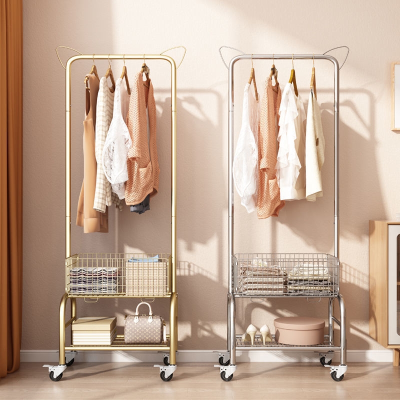 clothes rack for clothing store golden