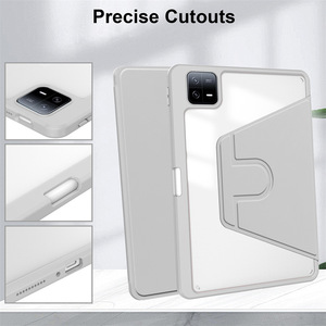 Funda Anti-Pliegues para Xiaomi Pad 8/8 Pro 11.2" con Rotación de 360°, Carcasa Transparente de Acrílico para Tablet con Ranura Integrada para Lápiz y <span class=keywords><strong>Cubierta</strong></span> Inteligente - Product Image 2