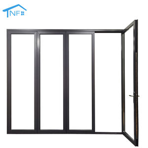Prodotto personalizzato pieghevole porta in vetro per esterni a battente porta a soffietto porte panoramiche d'ingresso - Product Image 5