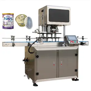 Xtime 2400BPH full automatic round square tin metal can sealer machine with lid feeder for PET paper aluminum can seamer packing