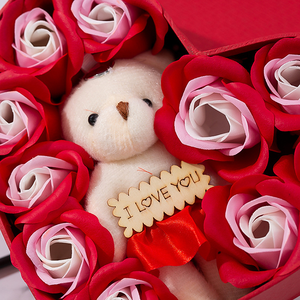 Mini Bouquet di Fiori Conservati, Fiori di Sapone, Regalo per la Stagione delle Lauree, Regalo di San Valentino, Scatola Decorativa a Forma di Cuore con Rose - Product Image 6