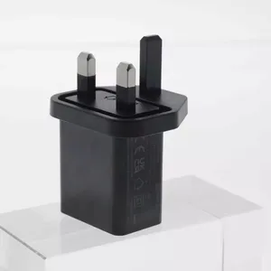 Black Wall 3pins UK USB-C charger 5V 2.4A fast charger for home application battery charging