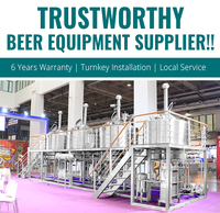 Machine de brassage industrielle pour brasserie 2000L avec cuve sous pression et moteur PLC