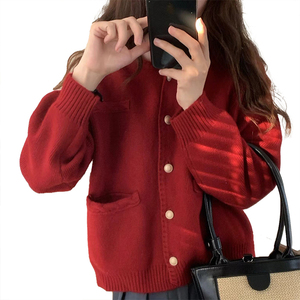 Cárdigan de Punto Personalizable de Alta Gama para Mujer, Nuevo Estilo, Holgado, Suéter de Moda para Mujer, Ropa Exterior - Product Image 5