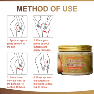 Crema para Aumentar Glúteos Más Vendida al por Mayor, Mezclada con Aceite, OEM ODM, Crema de 300g para Reafirmar y Mejorar los Glúteos - Product Image 3