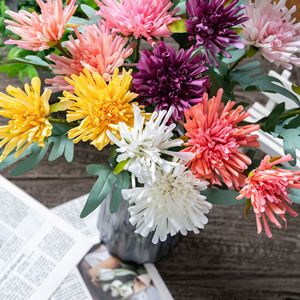 ดอกเบญจมาศประดิษฐ์ CallaFloral ก้านเดี่ยว กันน้ำ ดอกไม้ปลอมสำหรับตกแต่งบ้าน ใช้ในวันคริสต์มาส - Product Image 1